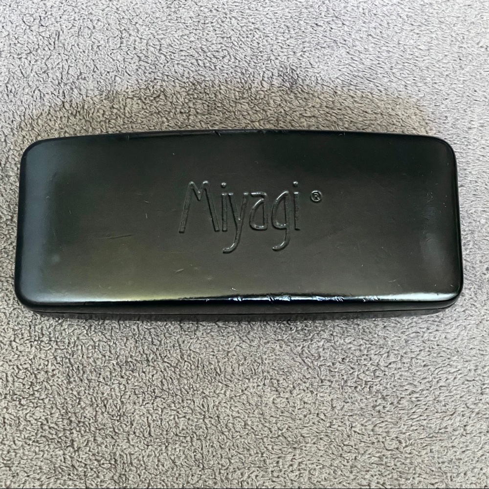 Black Leather Miyagi Sunglasses Case